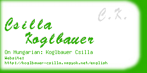 csilla koglbauer business card